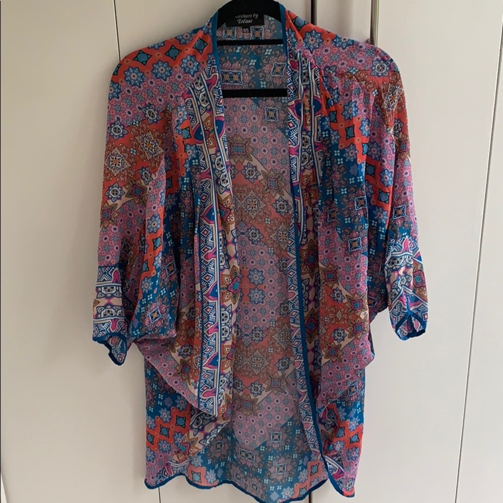 Feathers by Tolani Kimono One Size Fits All